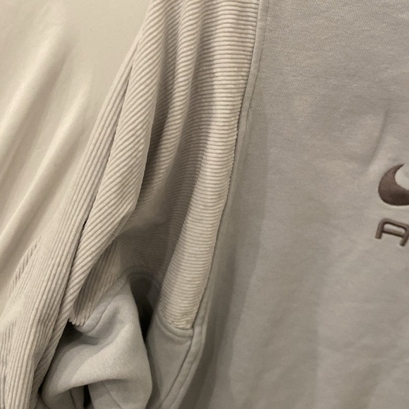 Nike Air corduroy fleece sweatshirt in pure platinum XL - Picture 8 of 10